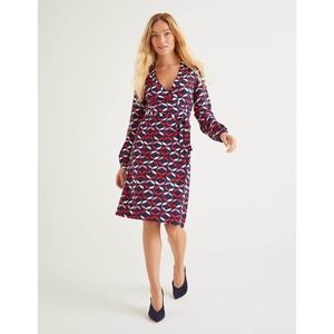 Boden ribbon wrap dress